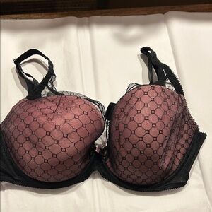 Chantelle Black and Pink Mesh Bra